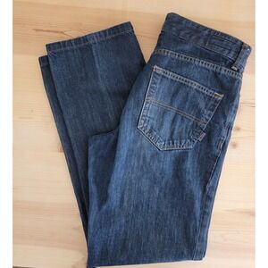 Patagonia Mens Organic Cotton Denim Jeans Dark Wash Straight Leg Button Fly 33